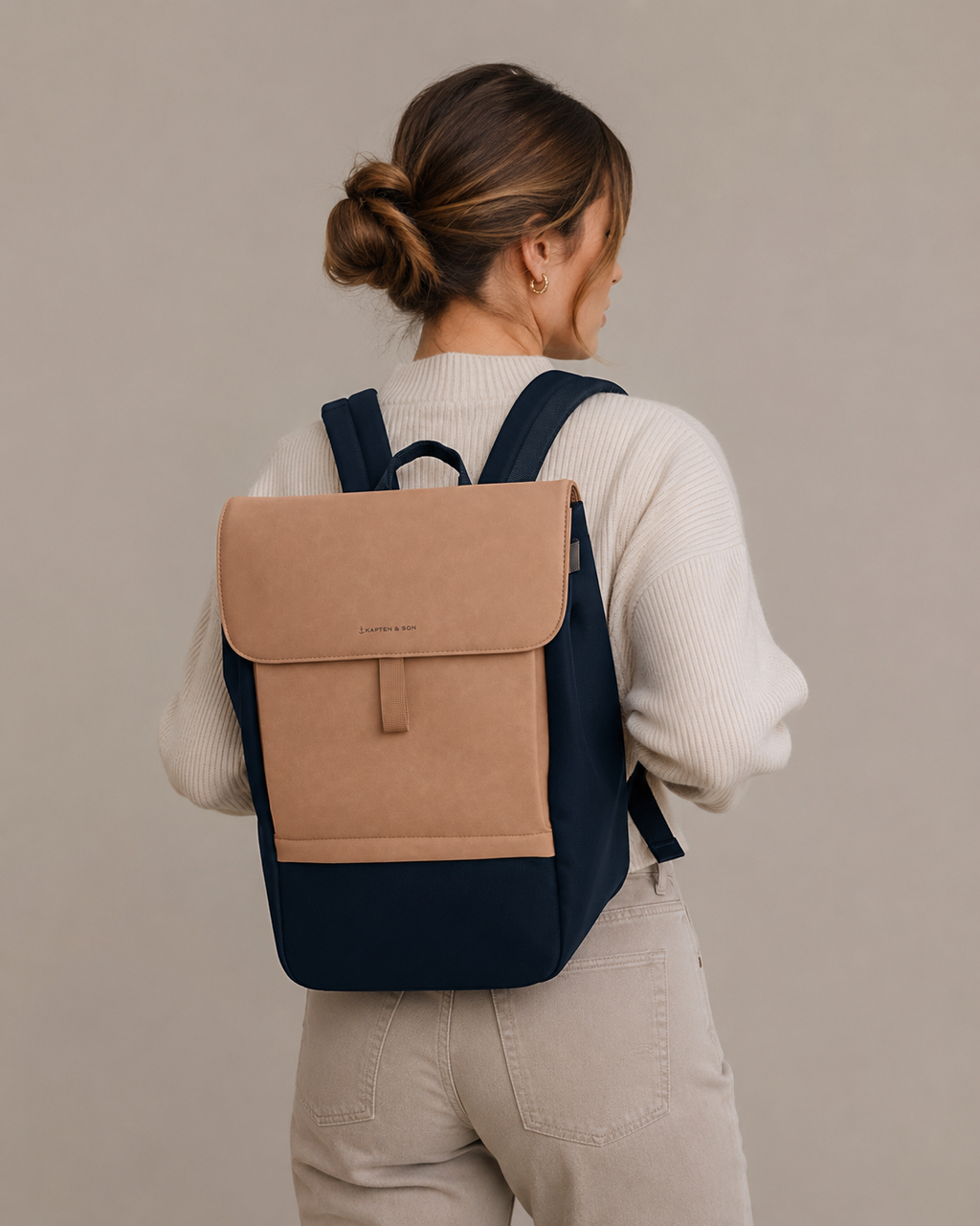 Kapten & Son Fyn Classic Rucksack Navy Blush